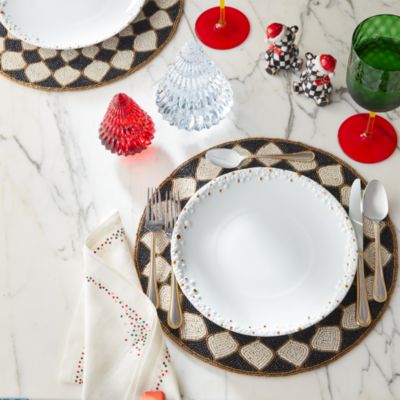 Haas Mojave Dinner Plate with Gold Accents