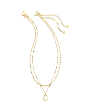 Kendra Scott Alexandria Multi Strand Necklace in 14K Gold Plated or Rhodium Plated, 16.75