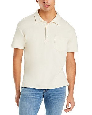 Shop Frame Duo Fold Short Sleeve Polo Shirt In White Canvas