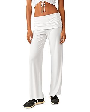 Free People Meet Me In The Middle Pants In White