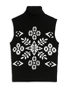 Shop Max Mara Vivy Jacquard Knit Sleeveless Sweater In Black