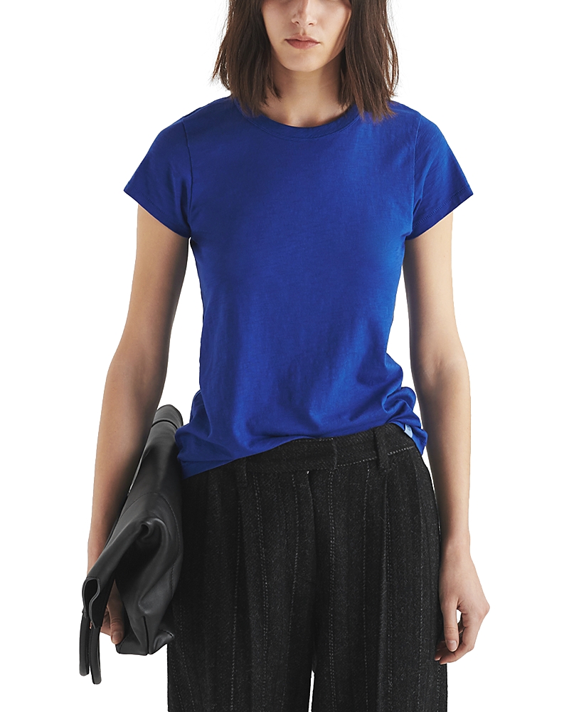 Rag & Bone The Slub Organic Pima Cotton T-shirt In Midnight Blue