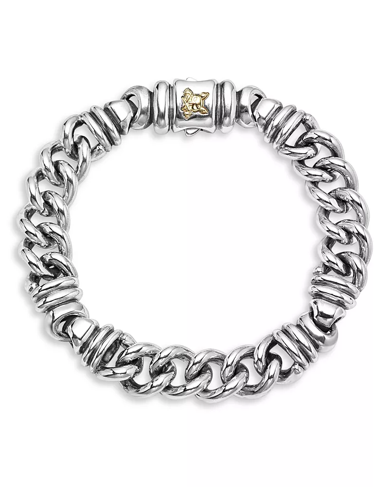 Lagos Men's 18K Yellow Gold & Sterling Silver Anthem Twist Curb Chain Link Bracelet - Exclusive