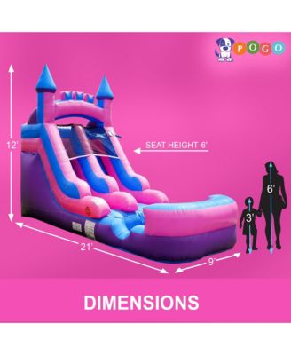  Inflatable Water Slide Without Blower Backyard Inflatable Slide for Summer Fun - Slide with Water Pool for Kids