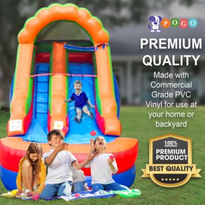  Inflatable Water Slide (Without Blower) - 21' x 9' x 12' Foot Backyard Inflatable Slide for Summer Fun - Slide with Water Pool for Kids