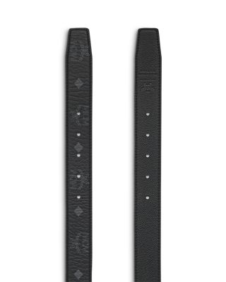 MCM Men's Aren Reversible Visetos and Leather Belt