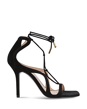 Shop Reiss Women's Kate Strappy Lace Up High Heel Sandals In Black