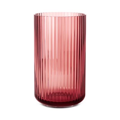 Lyngby Vase, Burgundy Mouth Blown Glass