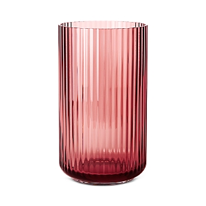 Rosendahl Lyngby Vase, Burgundy Mouth Blown Glass In Red