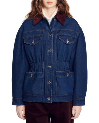 Sandro Cosy Reversible Denim Jacket | Bloomingdale's