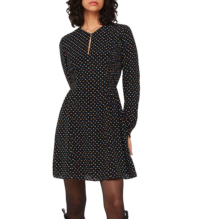 Whistles Heart Print Mini Dress Bloomingdale's