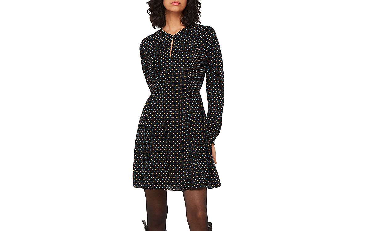Whistles Heart Print Mini Dress