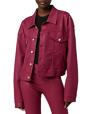 HUDSON BREA COATED DENIM SWING TRUCKER JACKET
