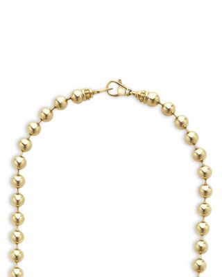 Men's 18K Yellow Gold Anthem Ball Chain Necklace, 22" - Exclusive