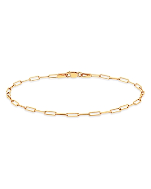 Ef Collection 14k Yellow Gold Lola Open Mini Chain Link Bracelet In Gold