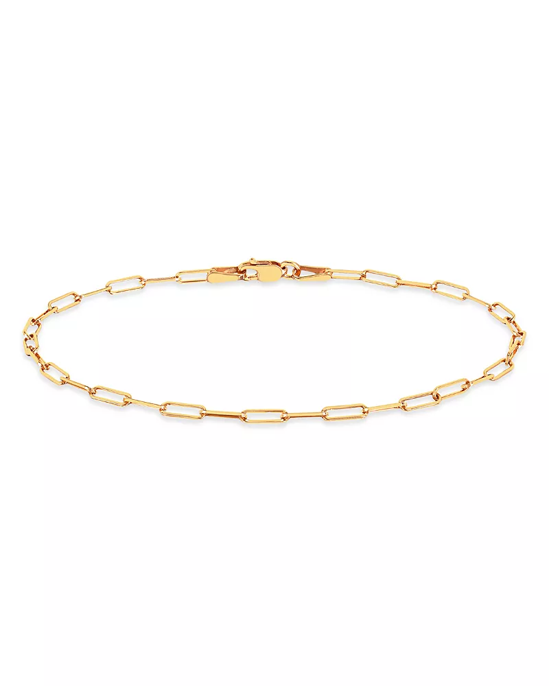 Ef Collection 14K Yellow Gold Lola Open Mini Chain Link Bracelet