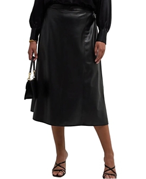 Shop Gabriella Rossetti Eva Faux Leather Skirt In Black