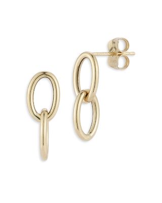 Moon & Meadow - 14K Yellow Gold Interlocking Link Drop Earrings