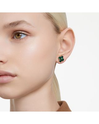 Idyllia Crystal Clover Stud Earrings