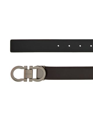 Men's Double Gancini Reversible Leather Belt