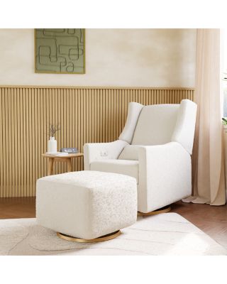 Kiwi Boucl&eacute; Gliding Ottoman