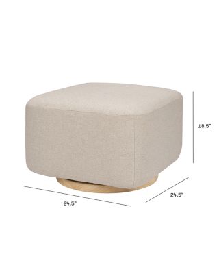Kiwi Gliding Ottoman with Light Wood Base