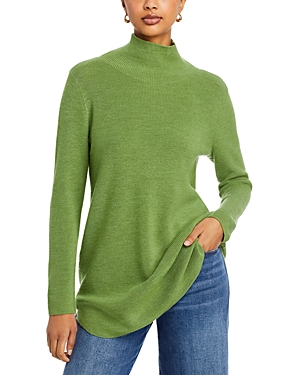 Shop Eileen Fisher Wool Turtleneck Sweater In Perdt