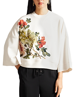 TED BAKER LAURALE EMBROIDERED SWEATSHIRT