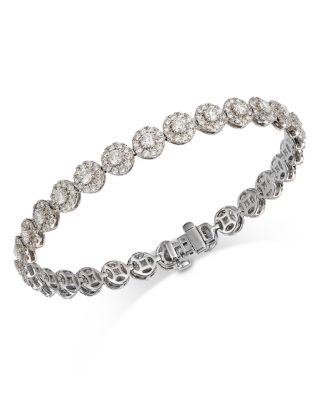 Diamond halo shops bracelet