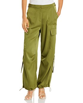 Buy Olive Green and Pink Combo of 2 Solid Women Pant Cotton Slub