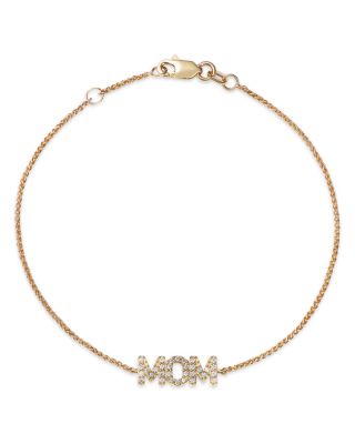 Bloomingdale's Fine Collection - Diamond Mom Bracelet in 14K Yellow Gold, 0.15 tcw