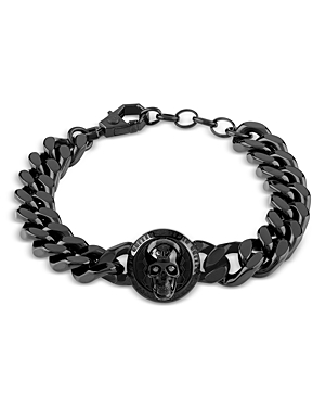 Philipp Plein 3D $kull Black Chain Bracelet