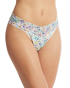 Shop Hanky Panky Cotton With A Conscience Original-rise Printed Thong In Wishful Thinking