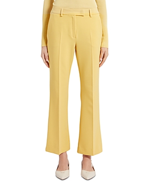 Marella Tab Waist Canvas Trousers In Gold