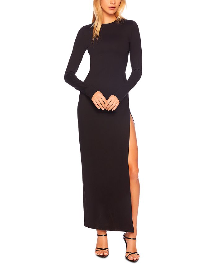 Susana Monaco Long Sleeve Slit Jersey Dress | Bloomingdale's