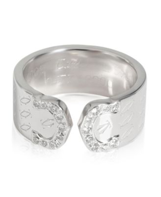 Pre-Owned Cartier C De Cartier Fashion Ring White Gold Diamond ...