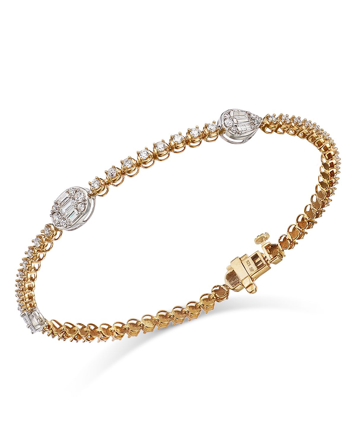 Bloomingdale's Fine Collection Diamond Station Tennis Bracelet