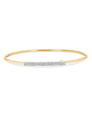 14K Yellow Gold Diamond Bangle Bracelet