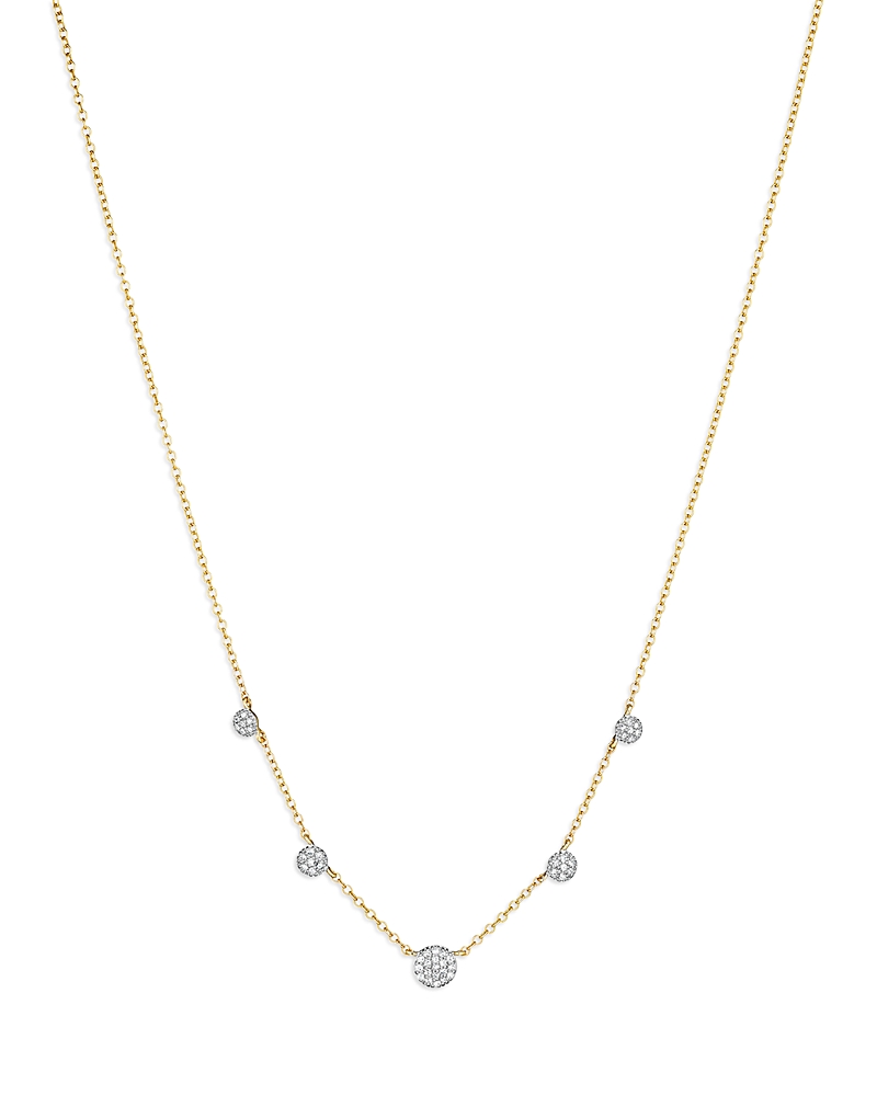 Phillips House Rhodium & 14K Gold Affair Diamond Cluster Station Necklace, 16