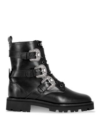 The Kooples - Women's Buckled Combat Boots