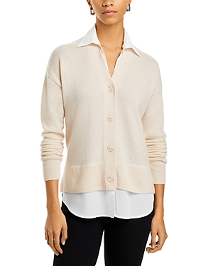 C By Bloomingdale's Cashmere Twofer Cashmere Cardigan Sweater - 100% Exclusive In Oatmilk
