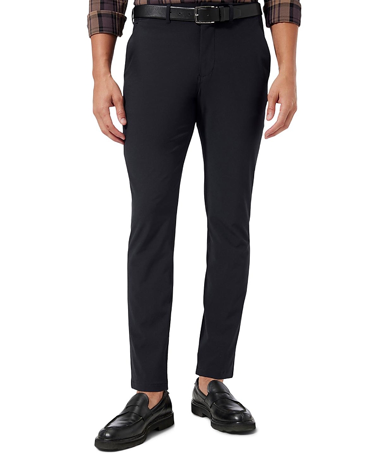 Mizzen + Main Helmsman Slim Fit Stretch Flat Front Golf Pants In Black Solid
