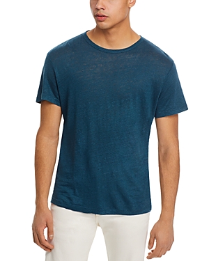 Alex Crane  Sun Regular Fit Linen Tee In Dusk