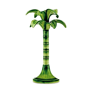Les Ottomans Palm Tree Candlestick Holder In Green