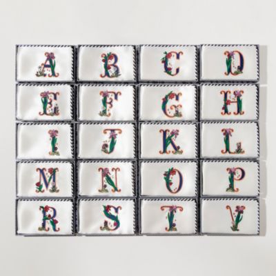 Pure Silk Embroidered Initials Pillowcase