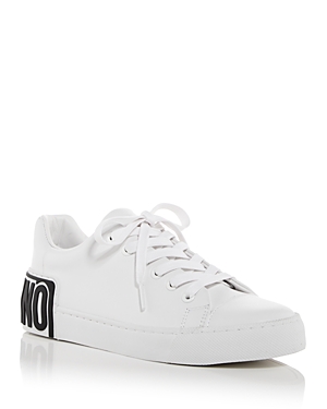 Shop Moschino Women's Low Top Sneakers In White