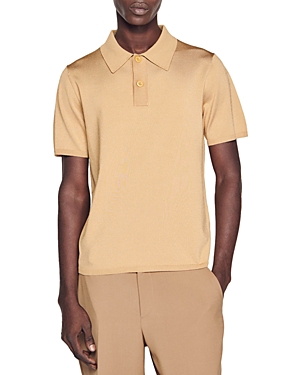 Sandro Pablo Polo-style Sweater In Champagne