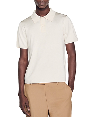 Sandro Pablo Polo-style Sweater In Cream