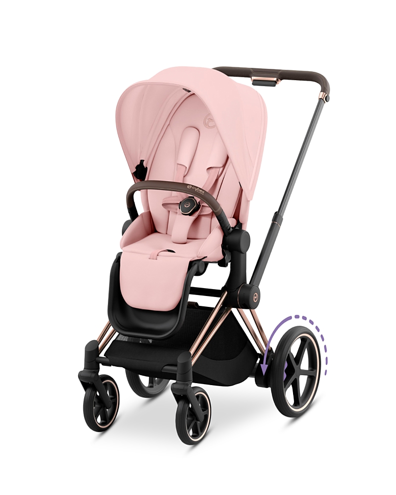 Cybex E-priam 2 Smart Stroller In Rose Gold In Peach Pink
