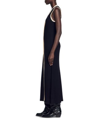 Sandro Gabriella Two Tone Rib Knit Maxi Dress | Bloomingdale's Women